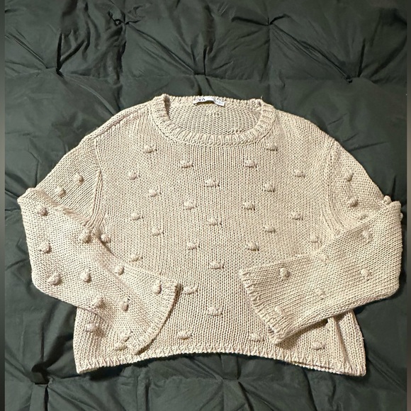 Zara Sweaters - Zara Women's Cream Sweater with Textured Design